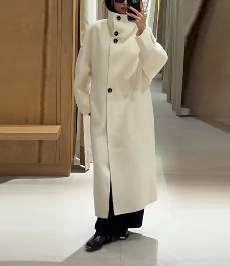 Juliana długi płaszcz ze stójką