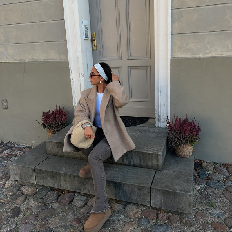 Maja - Mini tkana torebka z zamszu