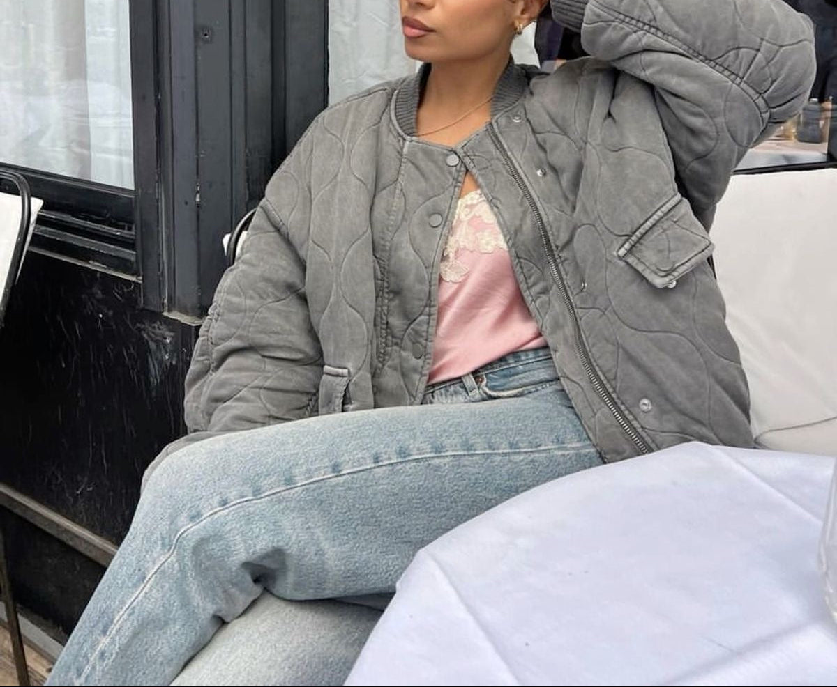 Pikowana kurtka bomberka Sophie