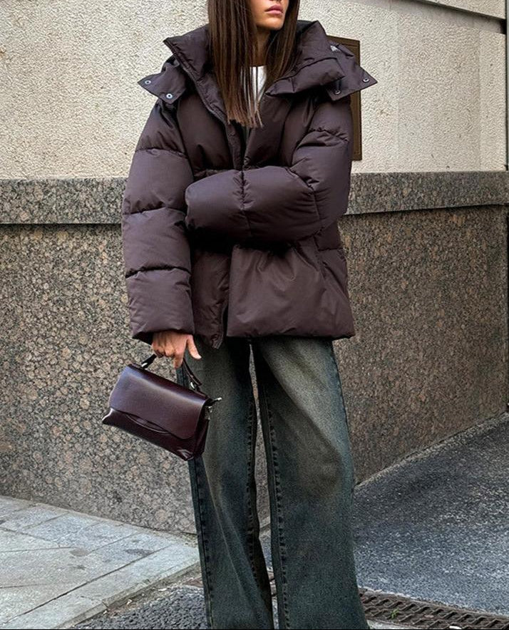 Kurtka puchowa Laura z odpinanym kapturem