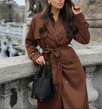 Płaszcz typu trenchcoat Molly ze sztucznego zamszu