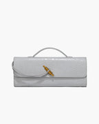 Skórzana torebka Bianca z tłoczeniem w krokodyli wzór