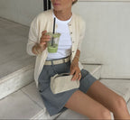 Dorianna zamszowa mini torebka na ramię