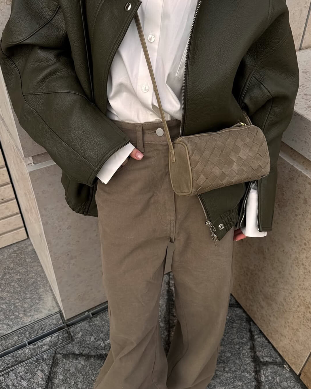 Justyna - Pleciona Torba z Zamszu