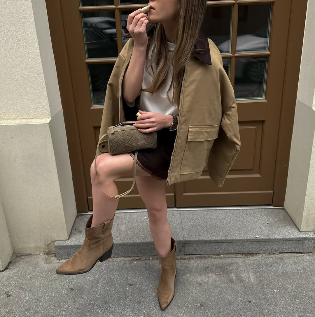 Justyna - Pleciona Torba z Zamszu