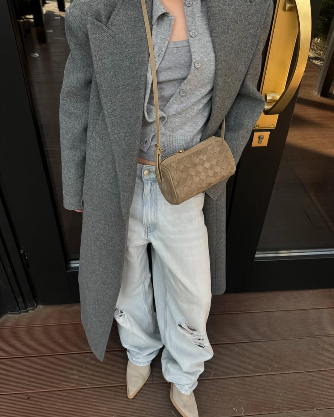 Justyna - Pleciona Torba z Zamszu