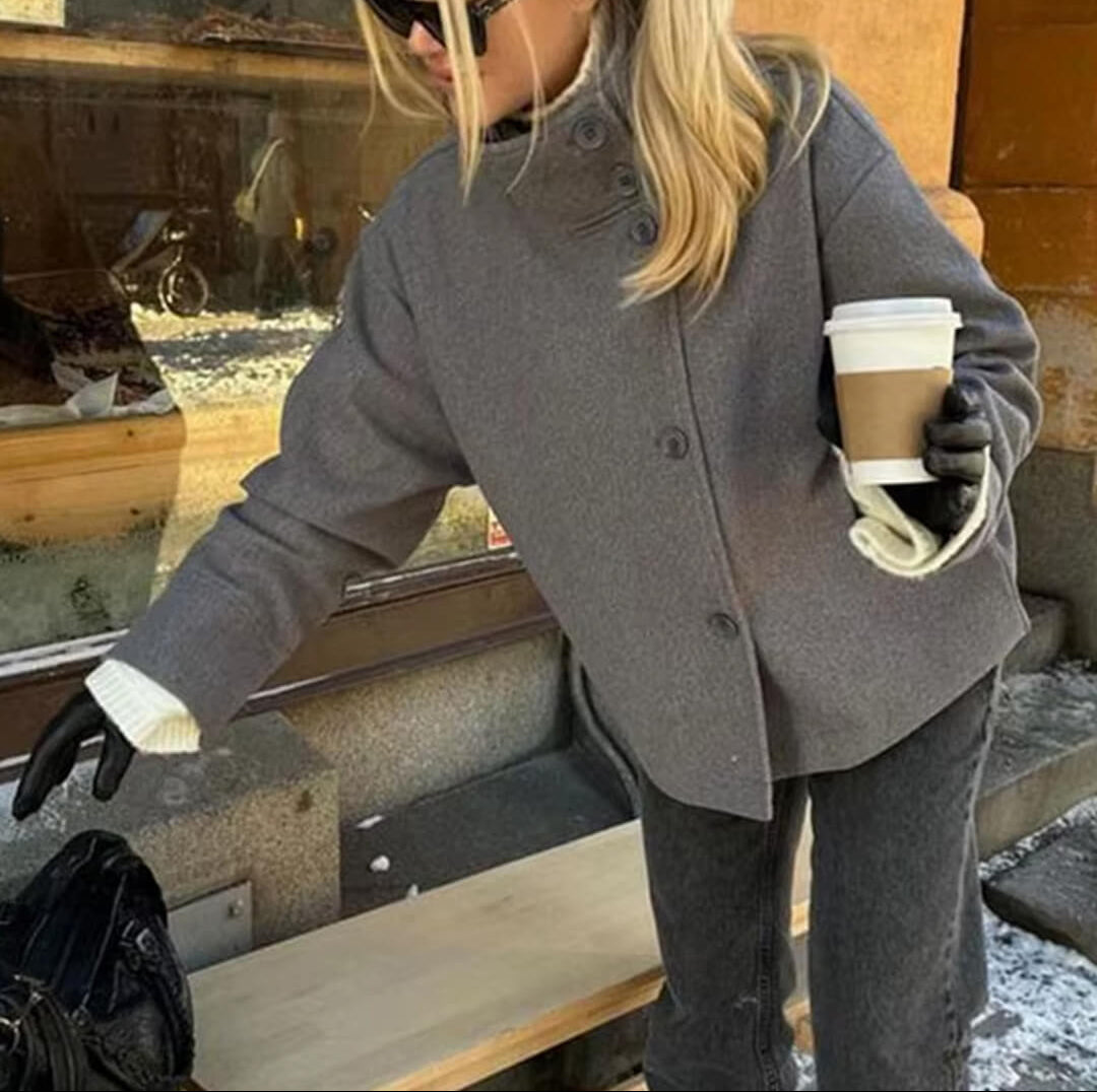 Elegancka kurtka ze stójką