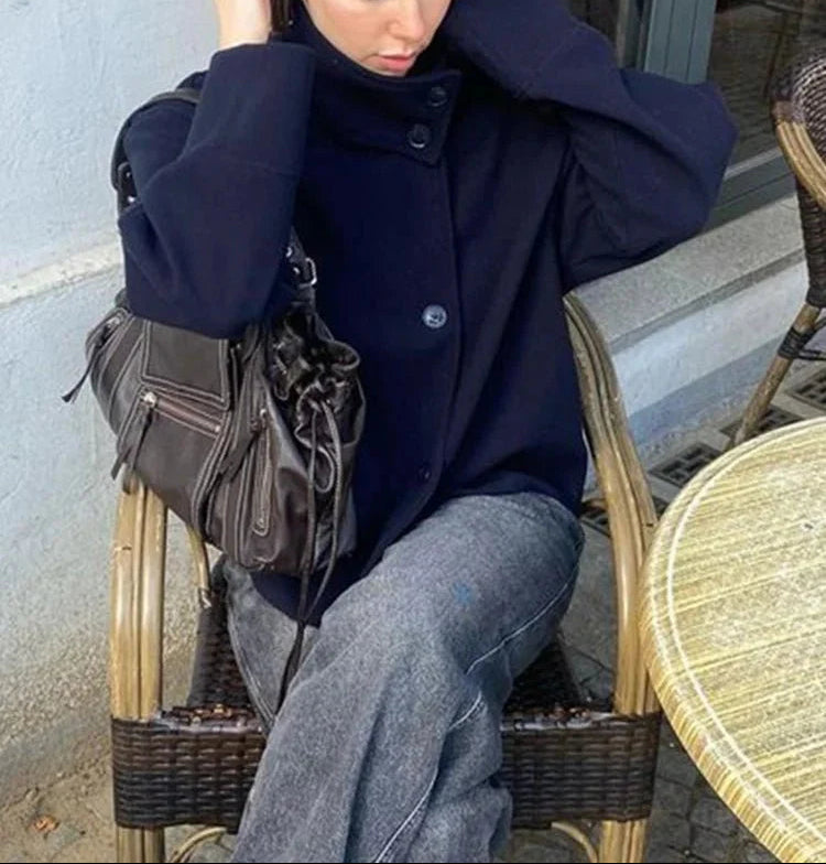 Elegancka kurtka ze stójką