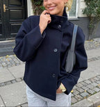 Elegancka kurtka ze stójką