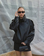 Asymetryczna skórzana kurtka Karolina