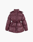 Pikowana kurtka z kapturem i ściągaczem Larysa