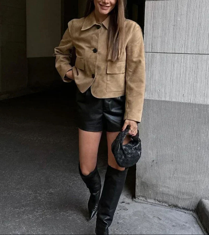 Kurtka ze sztucznego zamszu Marissa