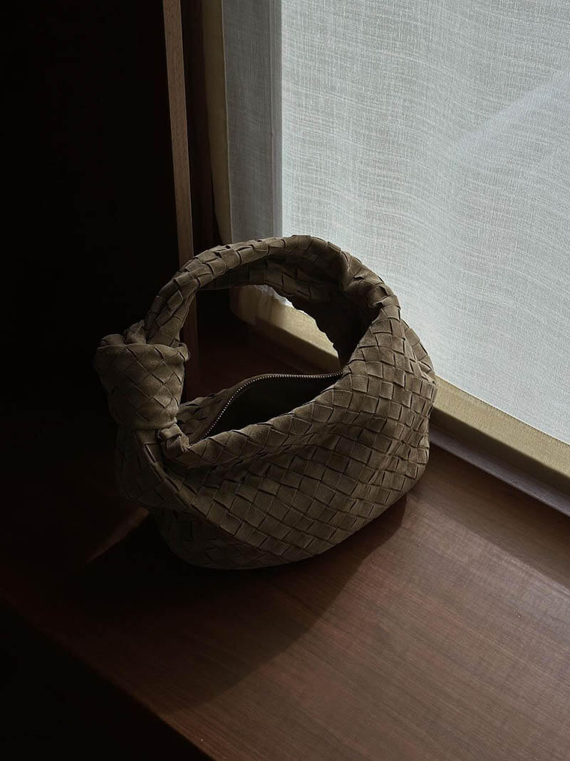 Maja - Mini tkana torebka z zamszu