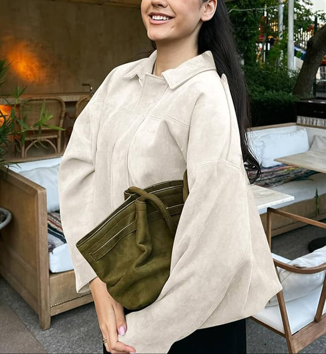 Kurtka bomberka z zamszu Laura