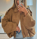 Kurtka bomberka z zamszu Laura