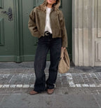 Kurtka bomberka z zamszu Laura