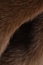 Krótki płaszcz Abby ze sztucznym futrem i kołnierzem