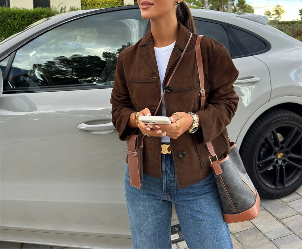 Płaszcz z zamszu Sandra