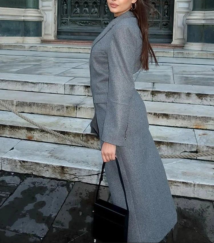 Ines długa kurutka z maszczoną talią