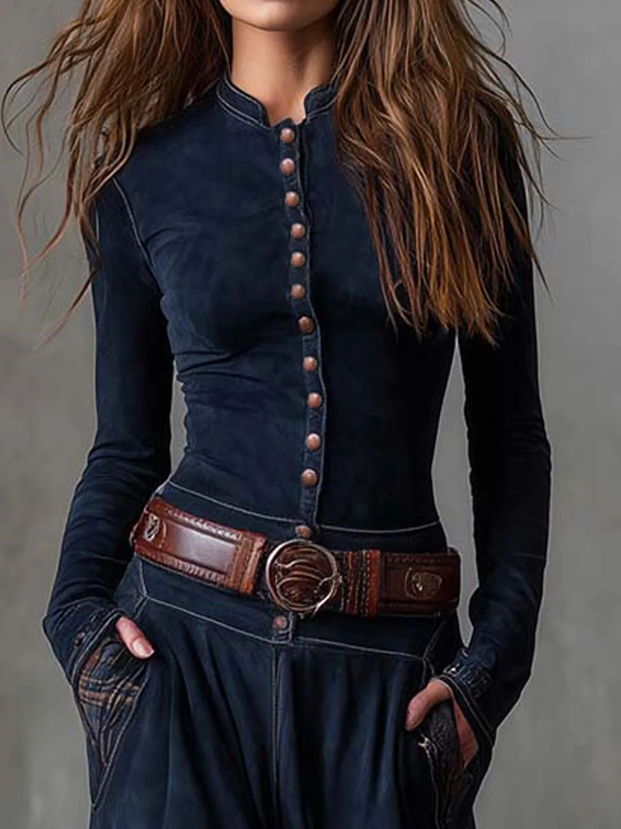 Dorianna | zamszowa sukienka maxi z paskiem