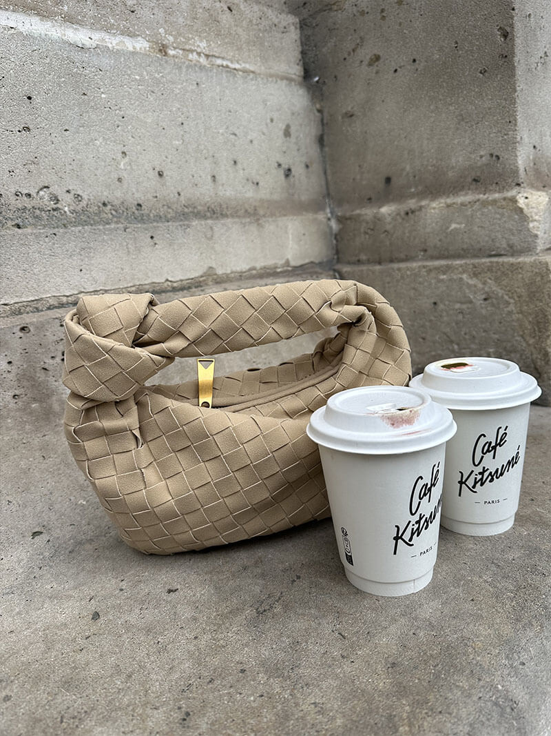 Maja - Mini tkana torebka z zamszu